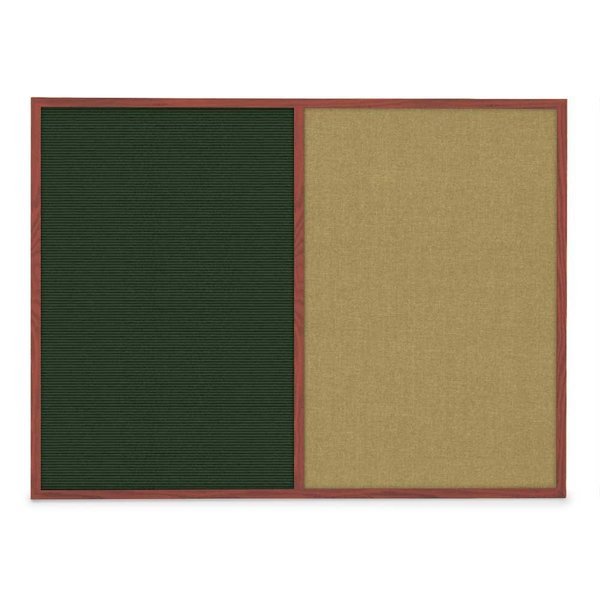Sliding Door Indoor Enclosed Corkboard, 3, UNITED VISUAL PRODUCTS, Mfr# UV9000ACS-BRONZE-PUMICE